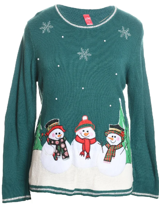 oversized trench coatSnowman Christmas Jumper - L