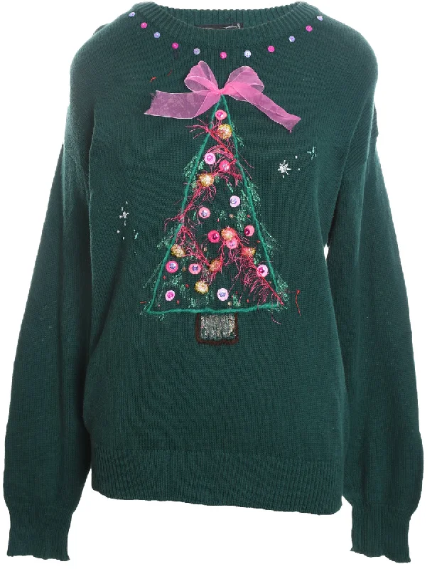 insulated jacketDark Green Christmas Jumper - S