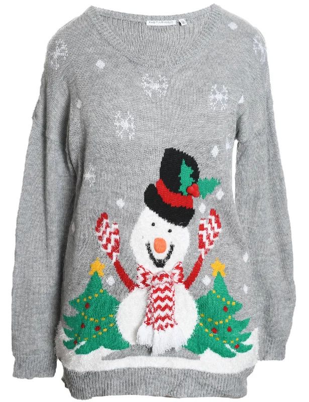 trendy puffer coatSnowman Christmas Jumper - L