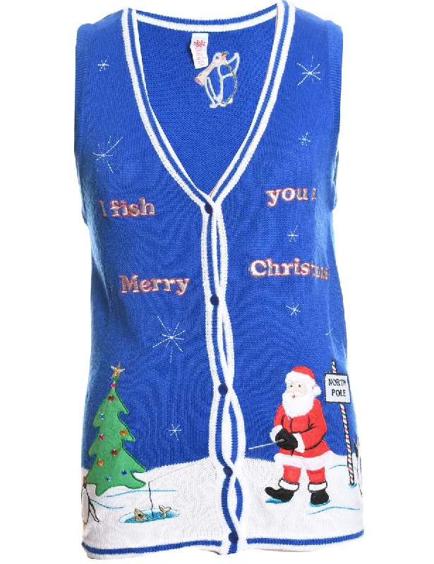 raincoatSanta Claus Christmas Sweater Vest - S