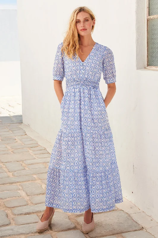 flowy dressBillie Dress | Circle Geo Blue