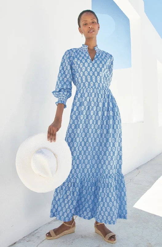 casual day dressEmmeline Maxi Dress | Blue/White