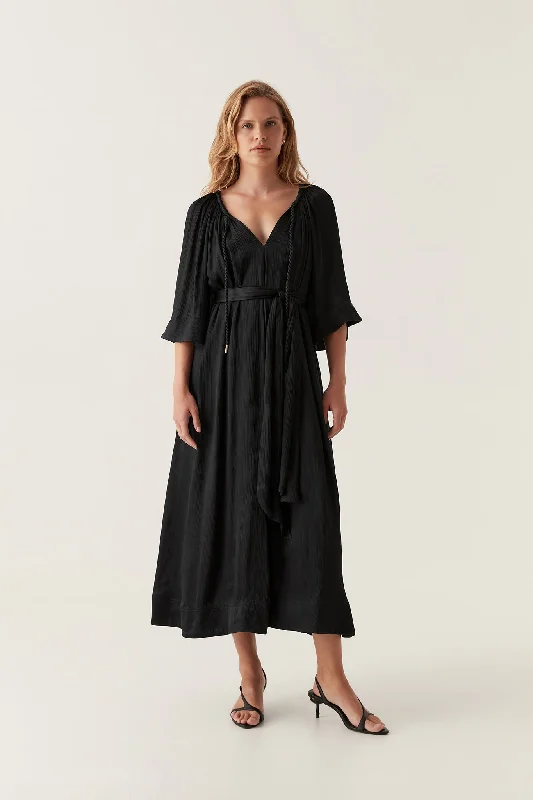 romantic dressSeraphina Silk Midi Dress