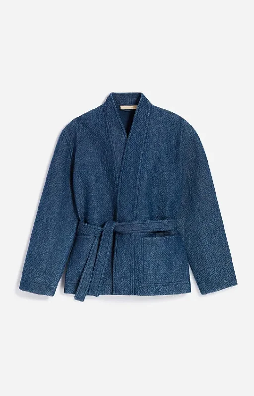 vintage coatKimono Terenzio 3hva17-v02102 Bleu