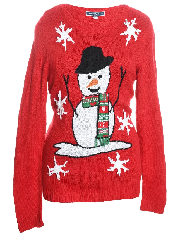 casual trench coatSnowman Christmas Jumper - L