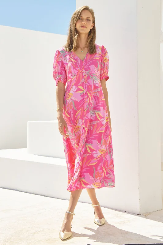 sleek dressAnne EcoVero™ Dress | Pink/Yellow