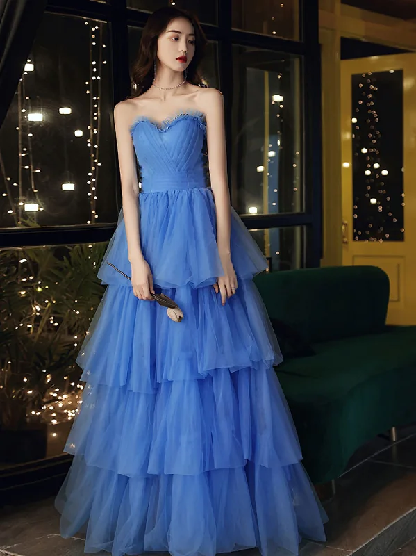 mini dressBlue Sweetheart Strapless Formal Graduation Dress Sweet 16 Dress,DP1626