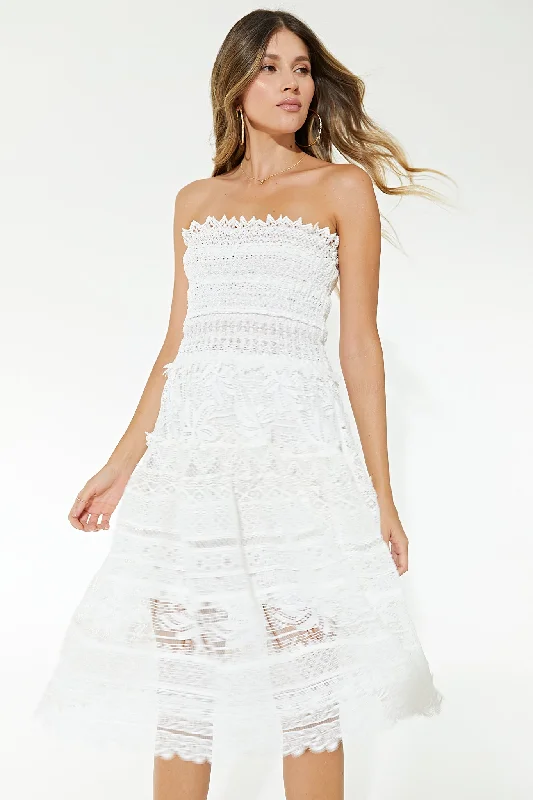 wool dressVALLARTA MIDI DRESS WHITE