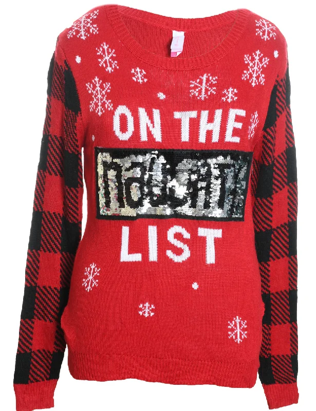 minimalist jacketFestive Season Christmas Jumper - L