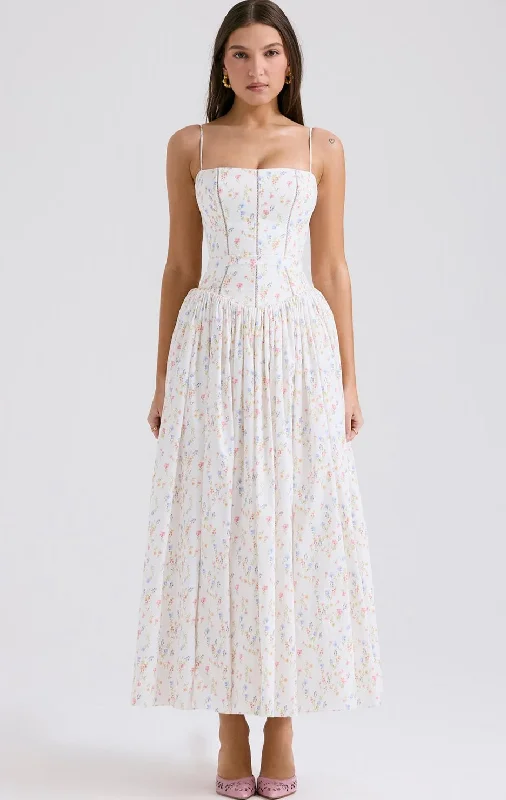 floral dressYsabella Maxi (White Posy)