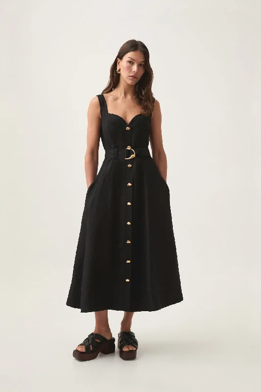 off-the-shoulder dressClay Belted Midi Dress