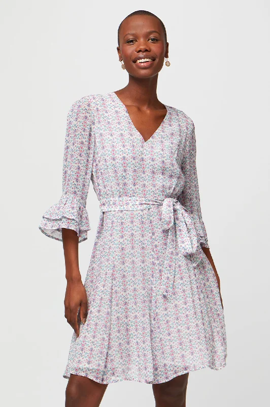 chic wrap dressKira Dress | Fantasy Tile Cream