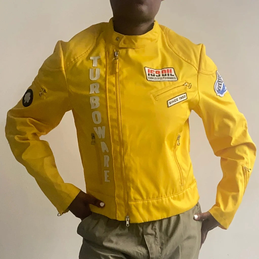 comfortable outerwearWitboy Jacket - Medium Yellow Polyester Blend