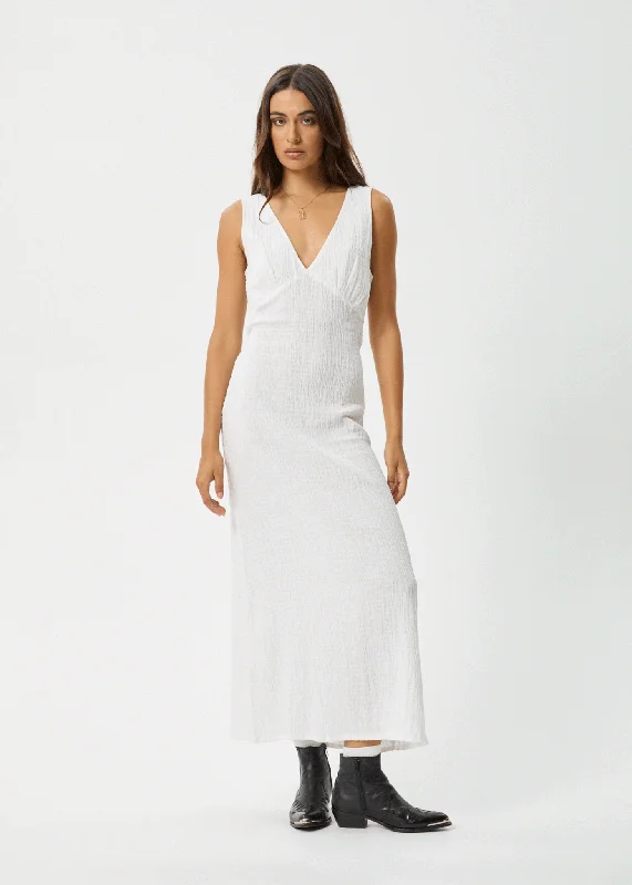 casual summer dressAFENDS Womens Focus - Seersucker Maxi Dress - White