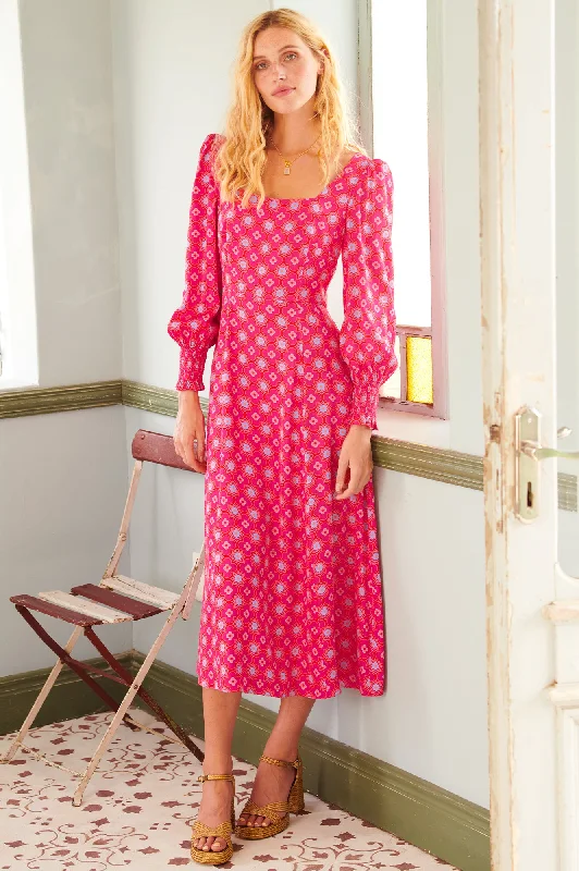 oversized dressIyla Dress | Geo Floral Bright Pink