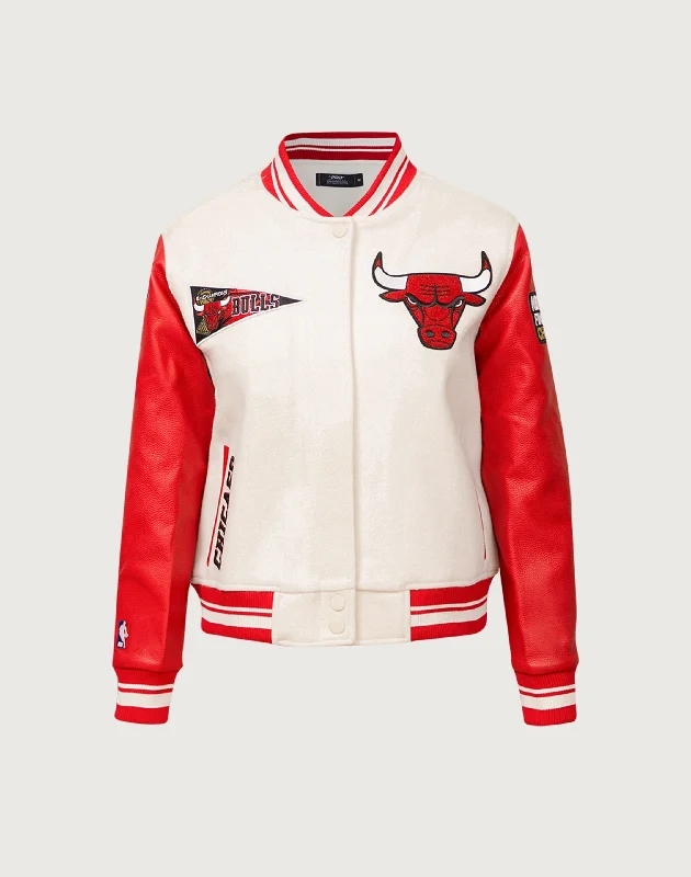 cozy fleece coatPro Standard Chicago Bulls Retro Classic Rib Wool Varsity Jacket