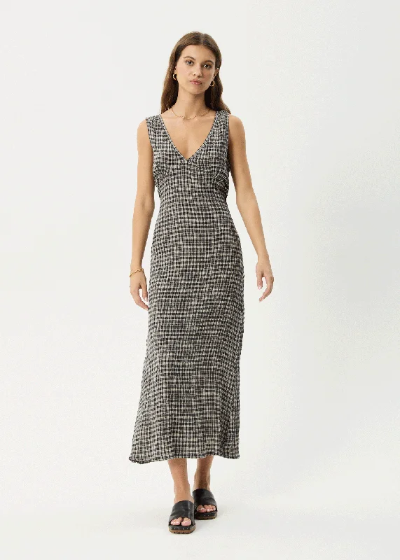 elegant dressAFENDS Womens Asta - Seersucker Maxi Dress - Steel Check