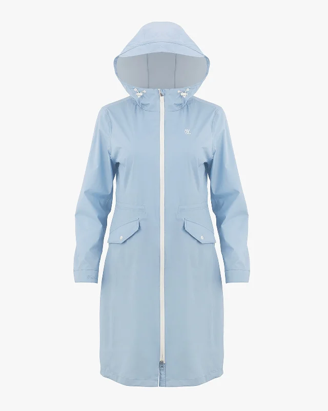 warm jacketFlare Hood Lane Coat - Blue