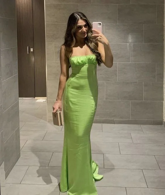 wrap-around dressGreen Spaghetti Straps Mermaid Long Prom Dress,DP1667