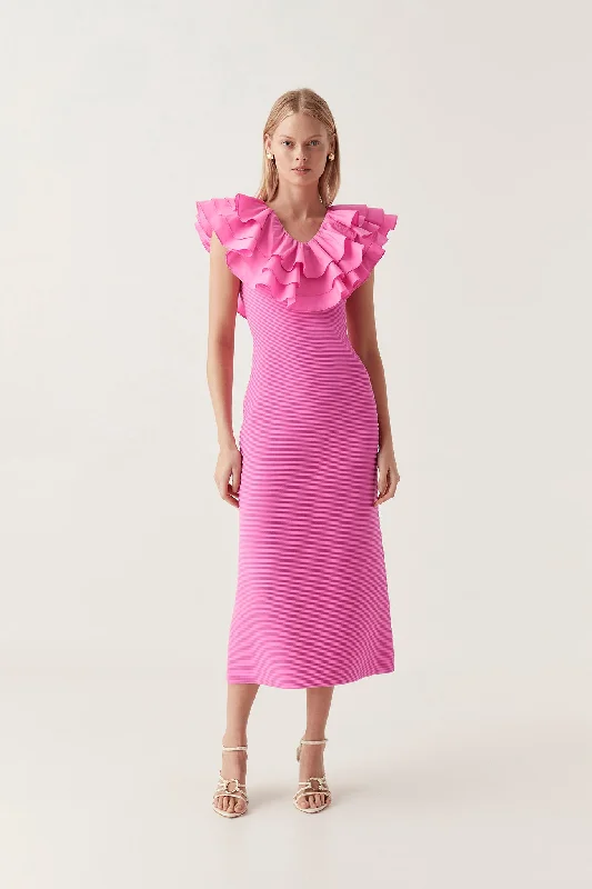 structured dressTranscendent Ruffle Midi Dress