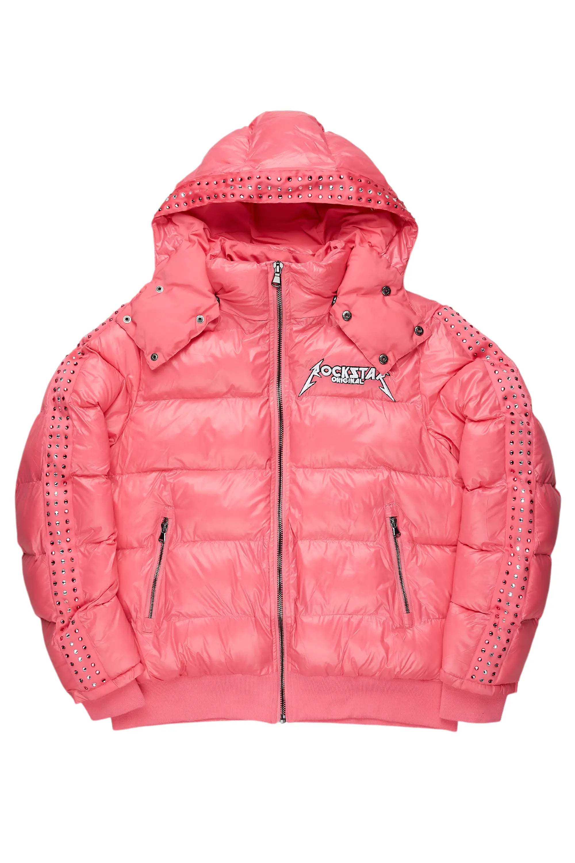 sporty jacketBanklee Pink Puffer Jacket