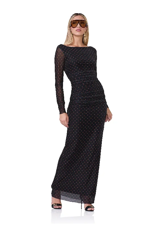 cocktail party dressAdele Dress - Sepia Dot