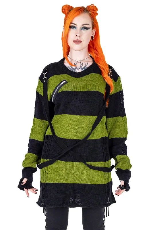 relaxed winter jacketAmalric Jumper Sweater [Black/Green]