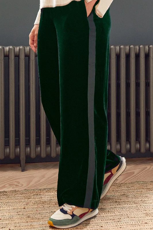 flowy dressVelvet Side Stripe Trousers | Emerald