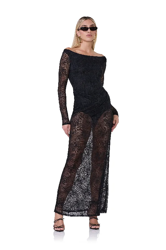 chic wrap dressTrina Lace Dress - Noir