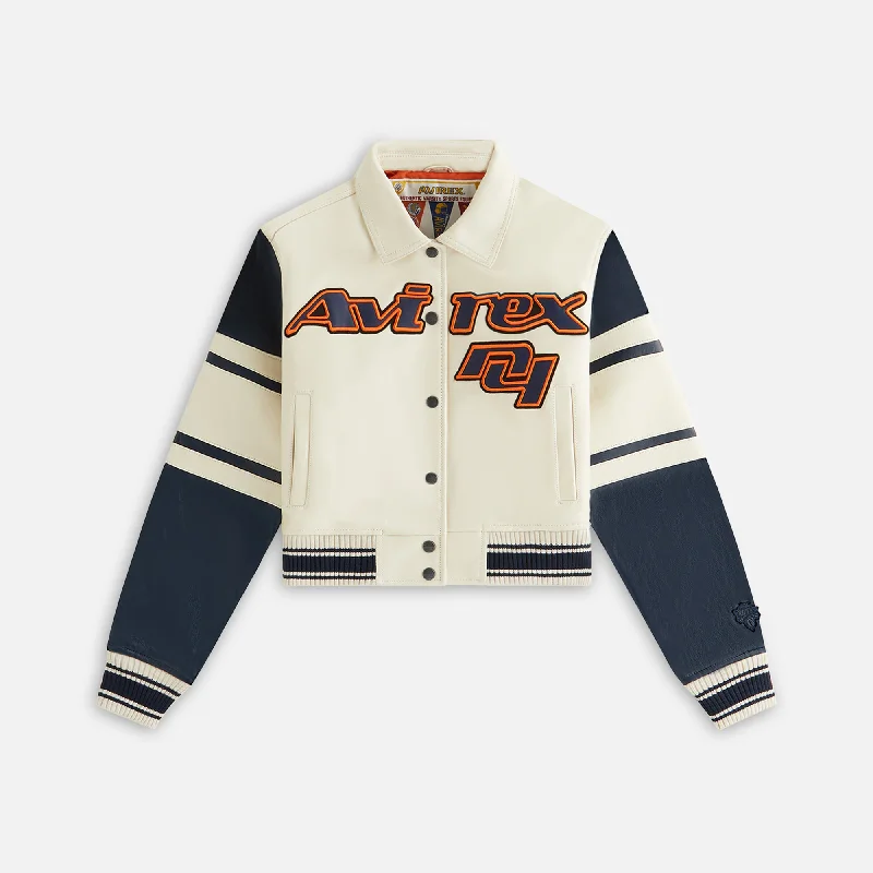 zip-up jacketKith Women & AVIREX for the New York Knicks Icon Jacket - Sandrift