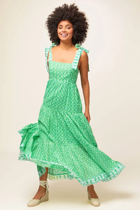 boho-chic dressTabitha Dress | Pop Flower Green/White