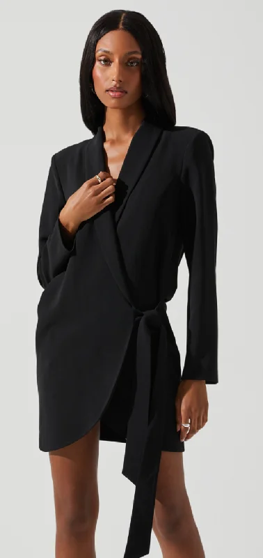 fitted cocktail dressBlazer Dress in Black by ASTR the label