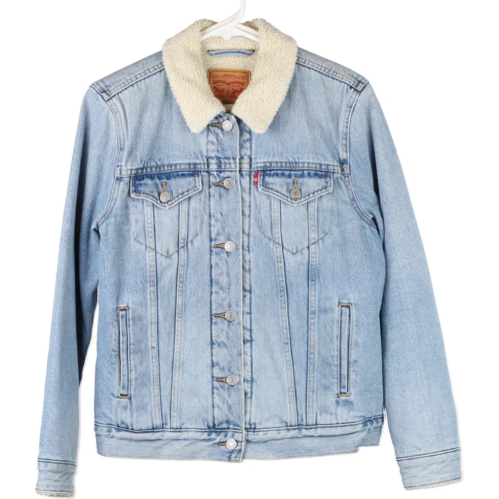 sleek trench coatLevis Denim Jacket - Large Blue Cotton Blend