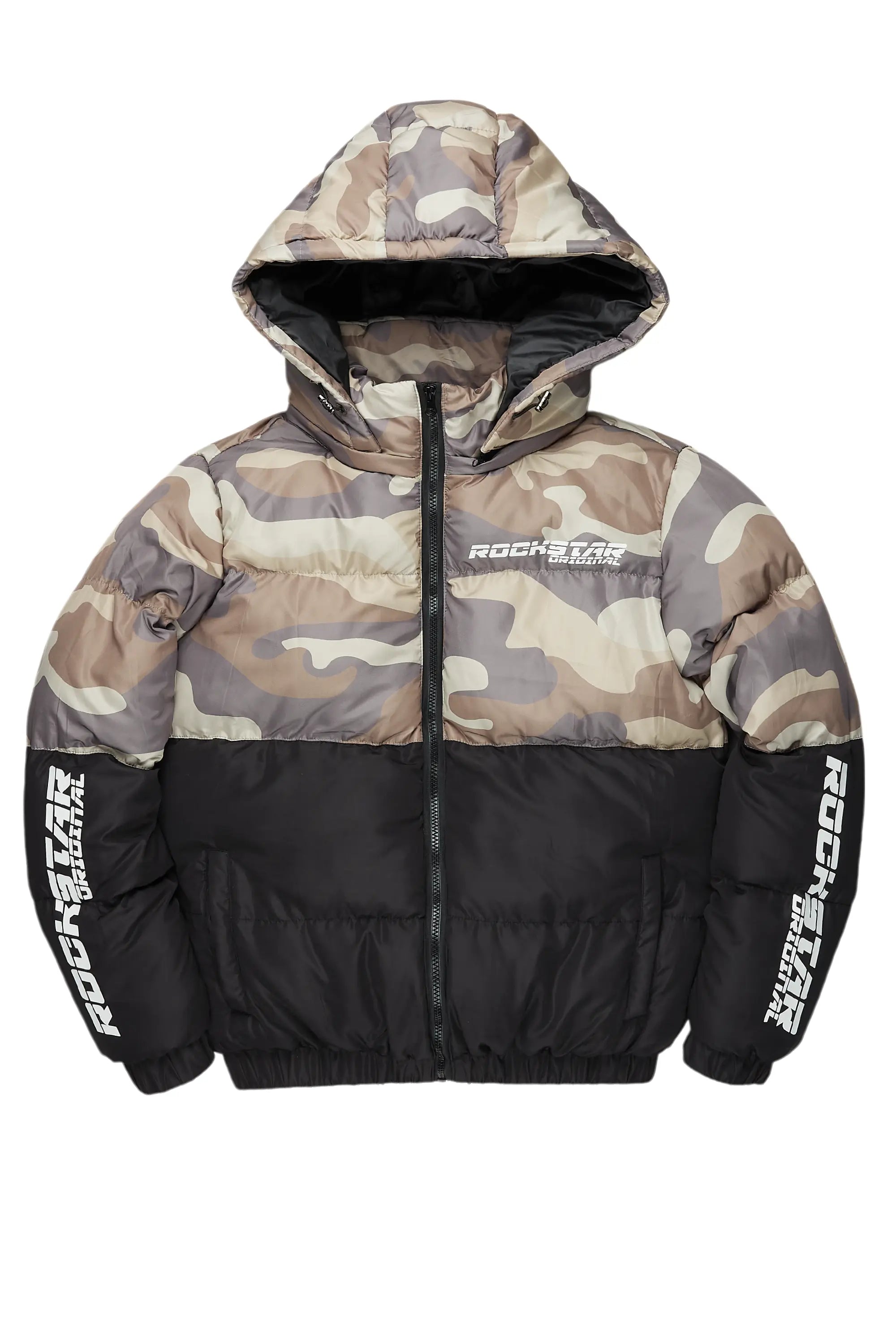 sporty jacketJennay 2.0 Black/Camo Puffer Jacket