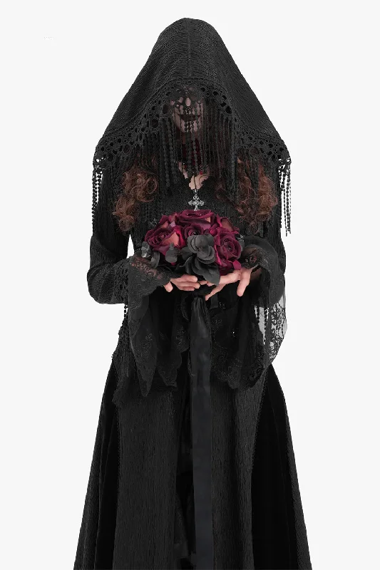 retro coatVictorian Gloom Embroidered Hooded Cloak