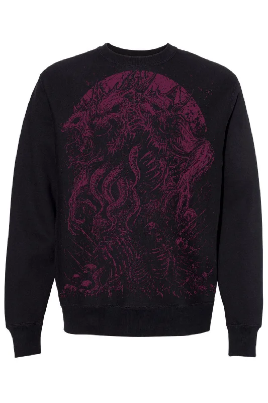 utility coatThree-Headed Werewolf Sweatshirt [WINE RED]