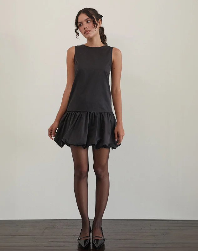 wrap dressTamilo Bubble Hem Mini Dress in Black