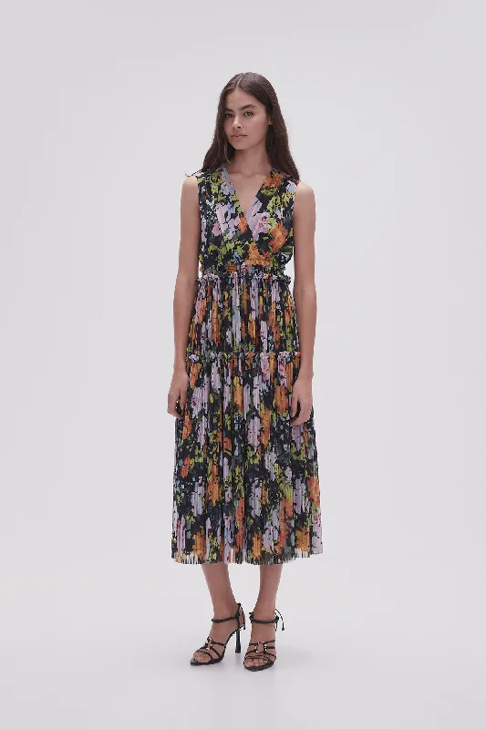 printed dressMarlowe Shirred Midi Dress