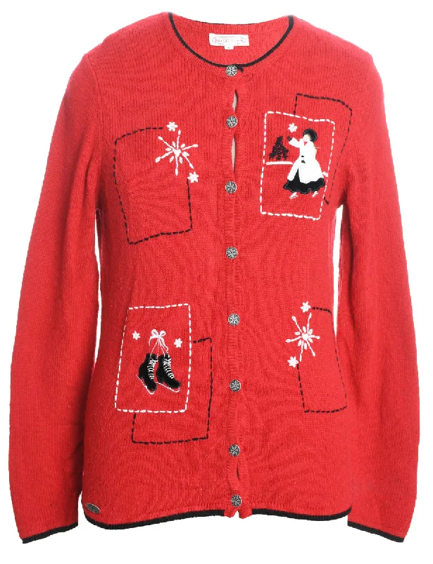 fitted trench coatRed Christmas Cardigan - S