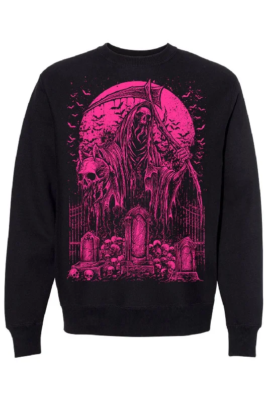 premium coatGraveyard Grim Reaper Sweatshirt [PINK]