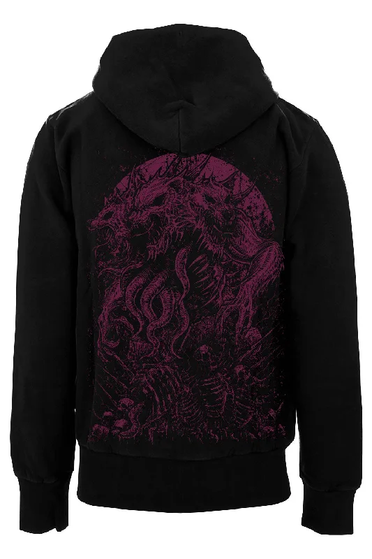 utility coatThree-Headed Werewolf Hoodie [WINE RED] [Zipper or Pullover]