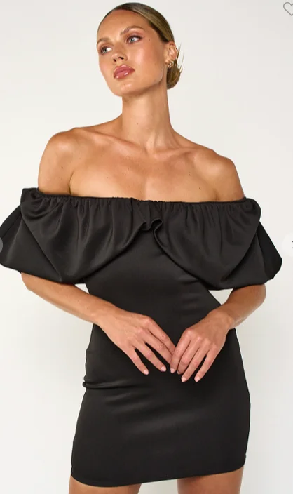 bodycon dressRuffle Off The Shoulder Dress