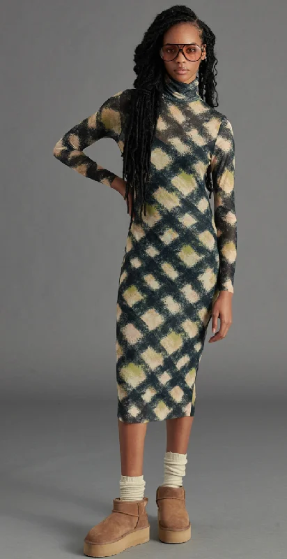 vintage-inspired dressMesh Long Sleeve Dress by Steve Madden