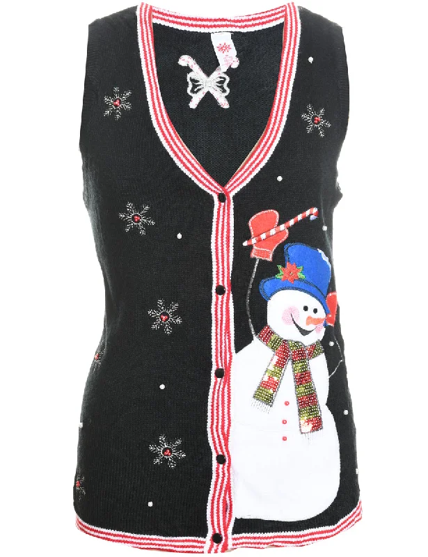 puffer jacketSnowman Christmas Sweater Vest - M