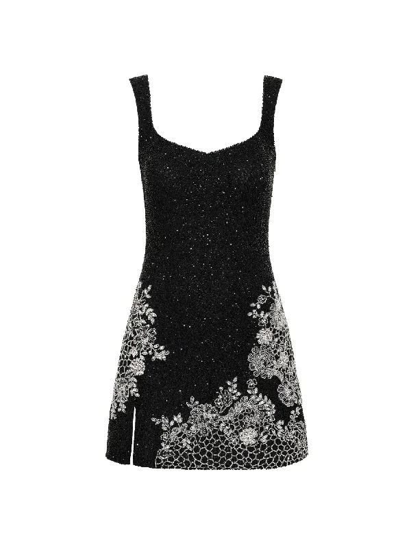 luxury dressDamask Mini Dress Silver