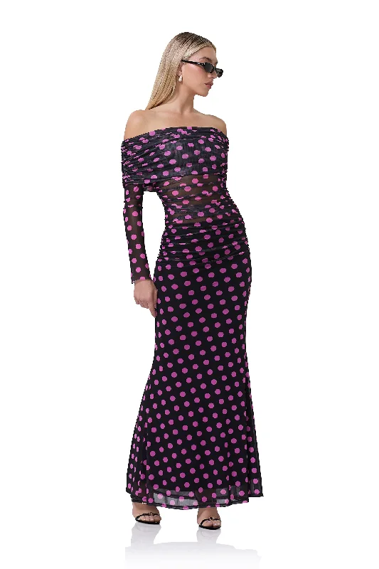 satin midi dressPolly Dress - Cosmo Dot