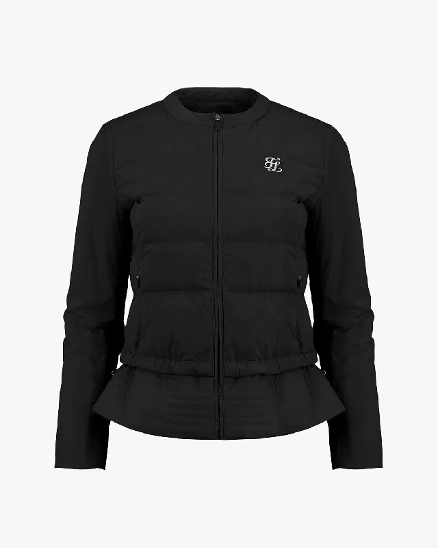 modern outerwearFlare Detailed Short Puffer Jumper - Black