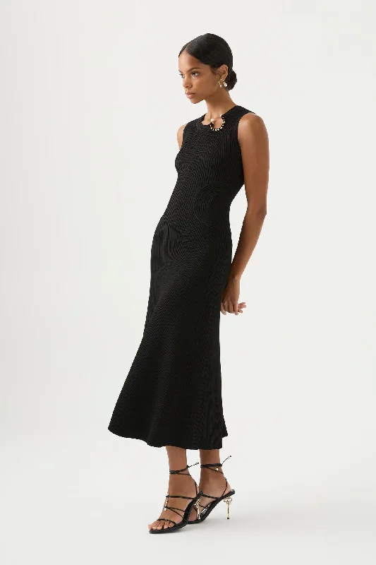 cocktail dressCrescent Knit Midi Dress