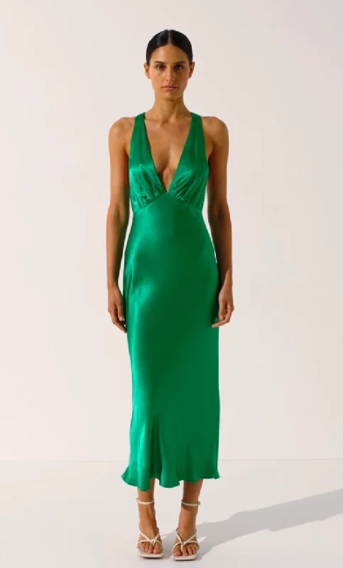 A-line dressLana Plunge Cross Back Midi