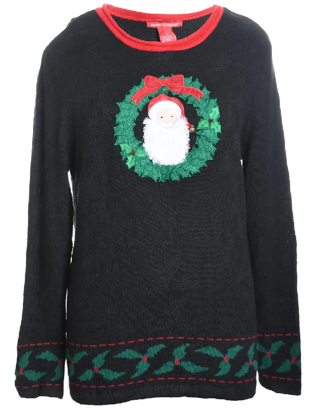 windproof jacketSanta Claus Christmas Jumper - L